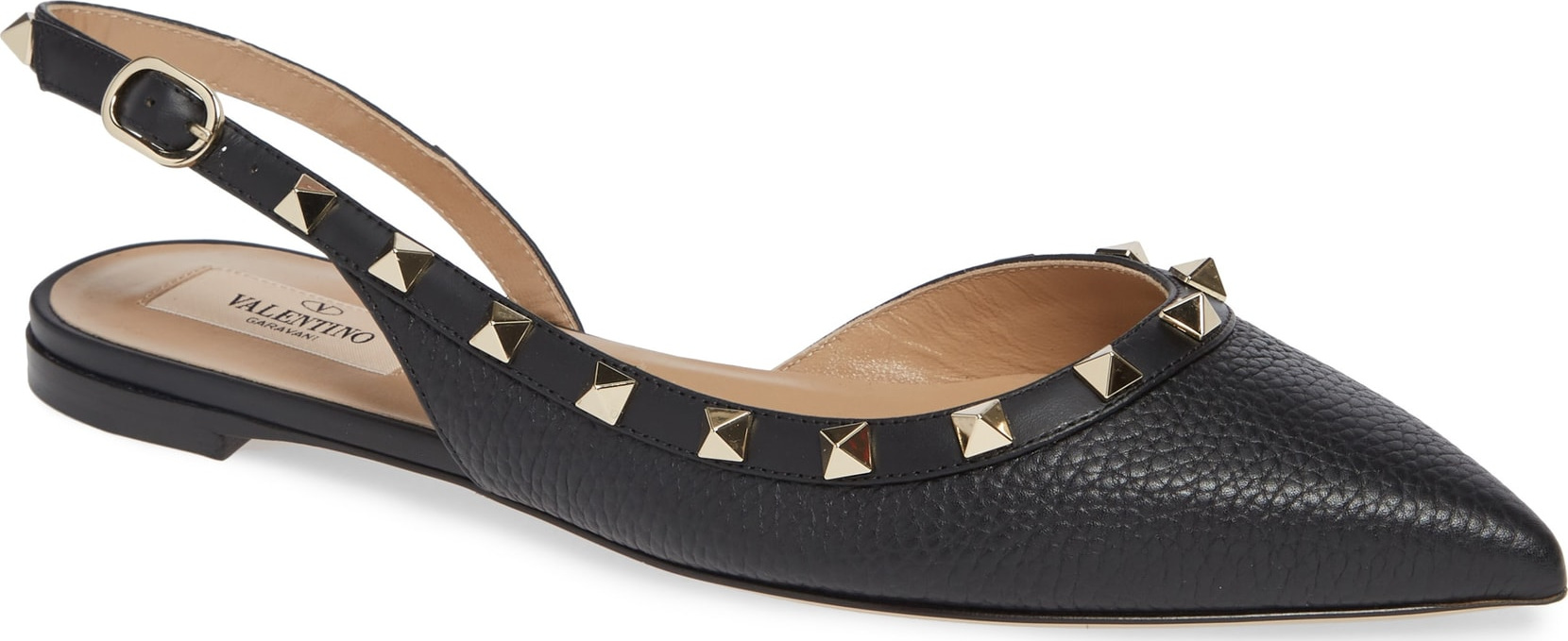 Valentino Rockstud Slingback Flat