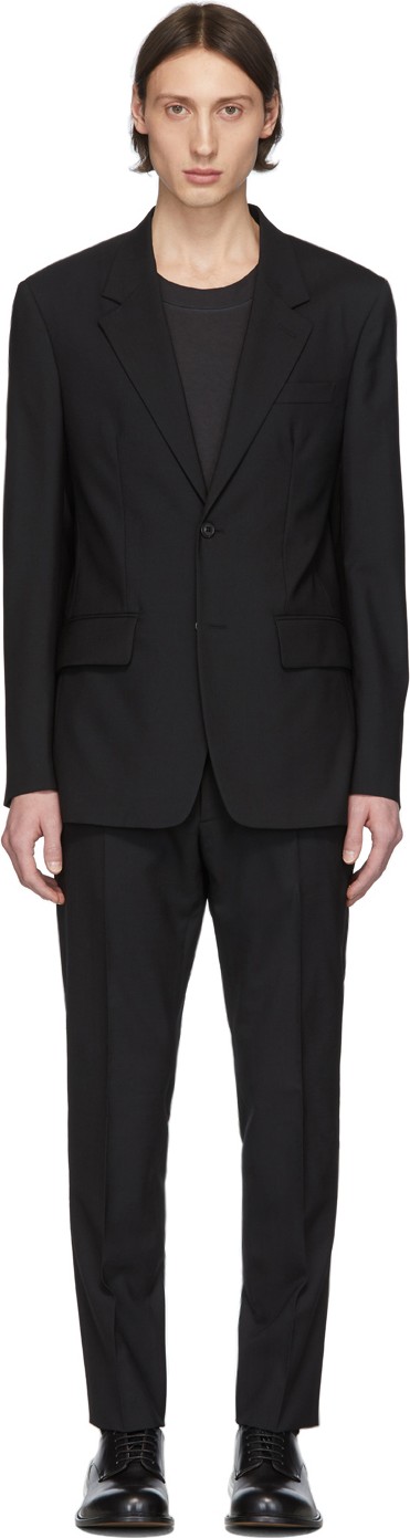 Maison Margiela Black Wool Poplin Suit