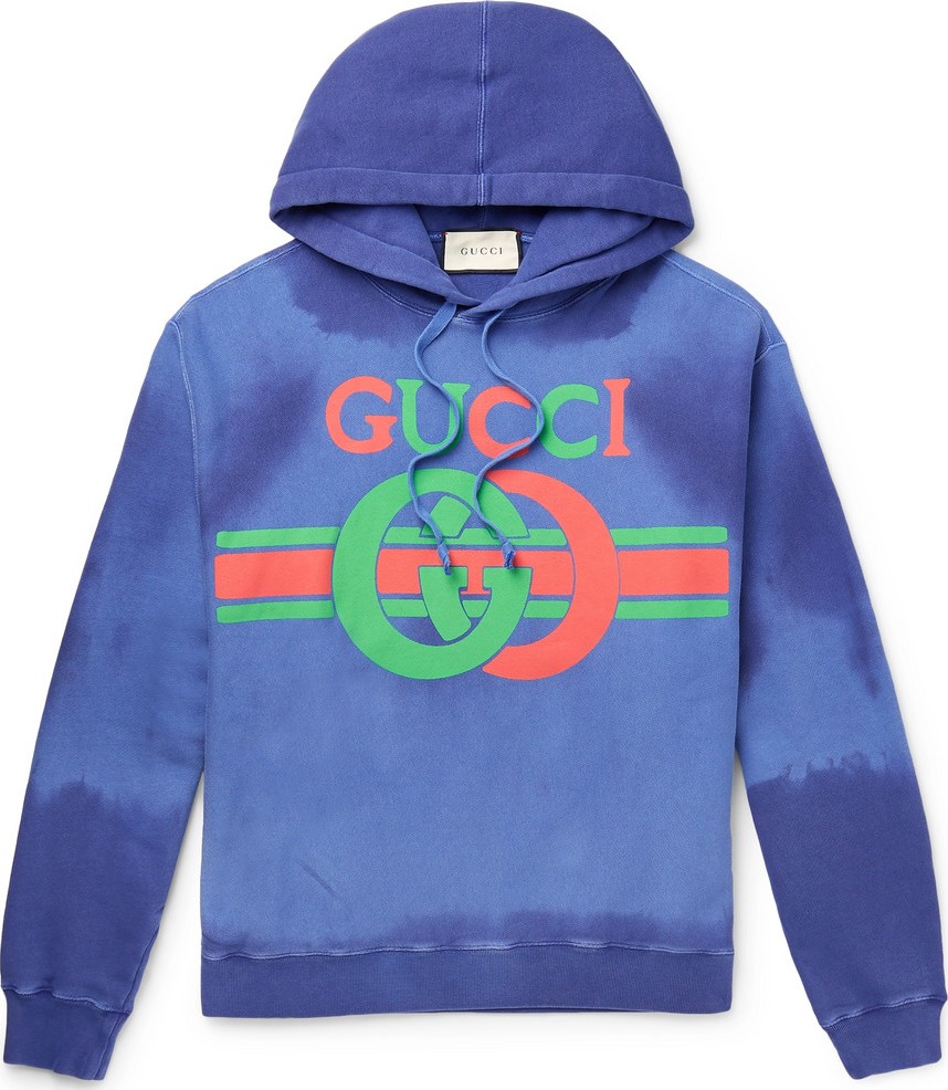 Gucci Logo-Print Loopback Cotton-Jersey Hoodie