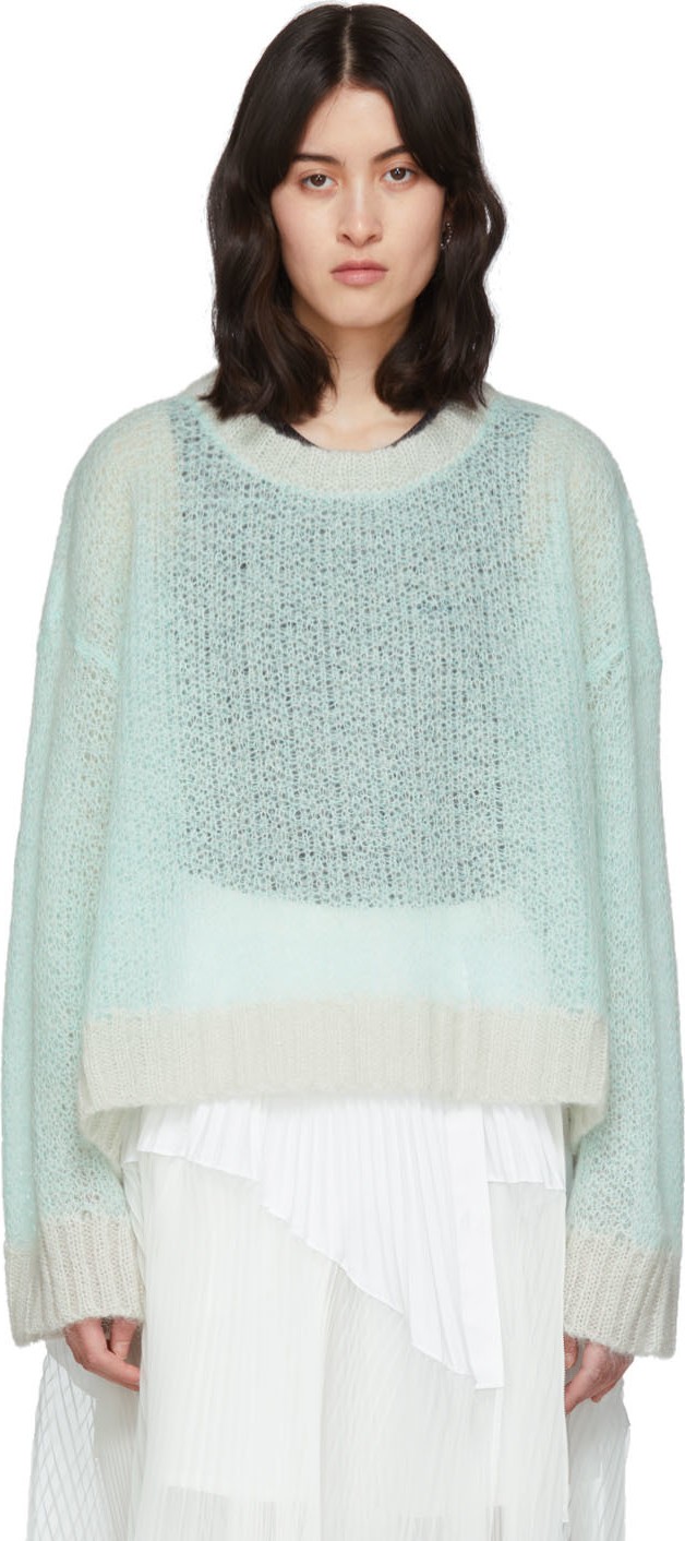 Maison Margiela Green Crewneck Sweater