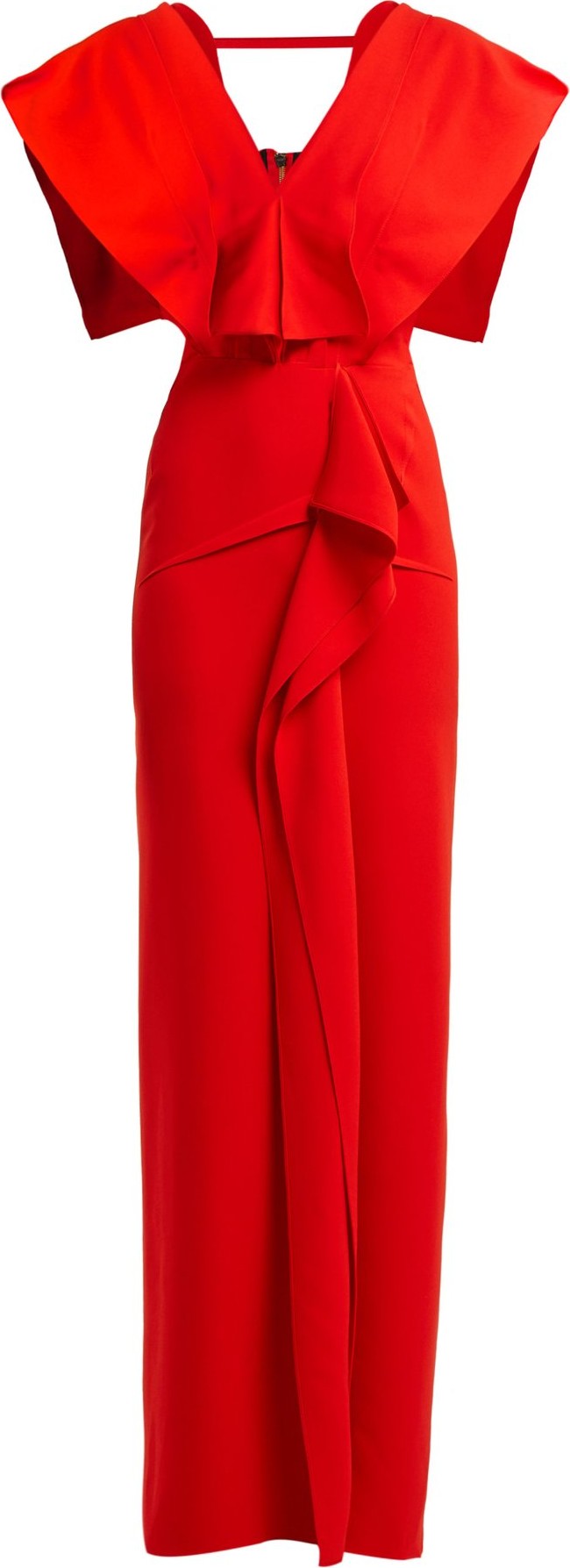 Roland Mouret Lorre draped crepe gown