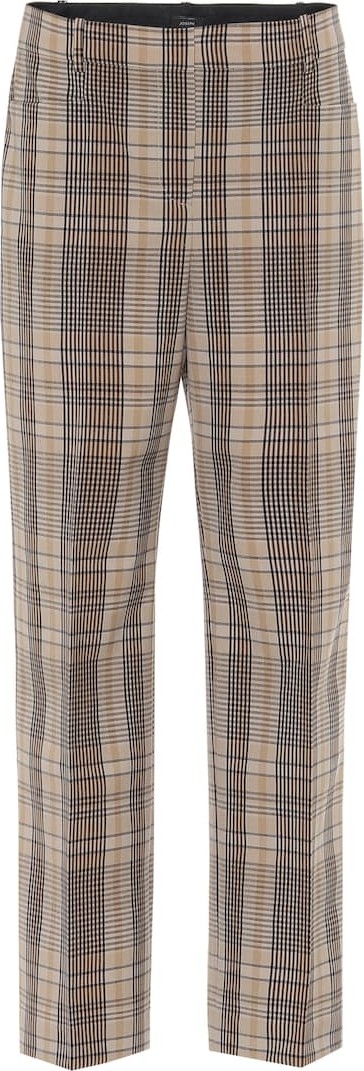 Joseph Sloe checked high-rise slim pants