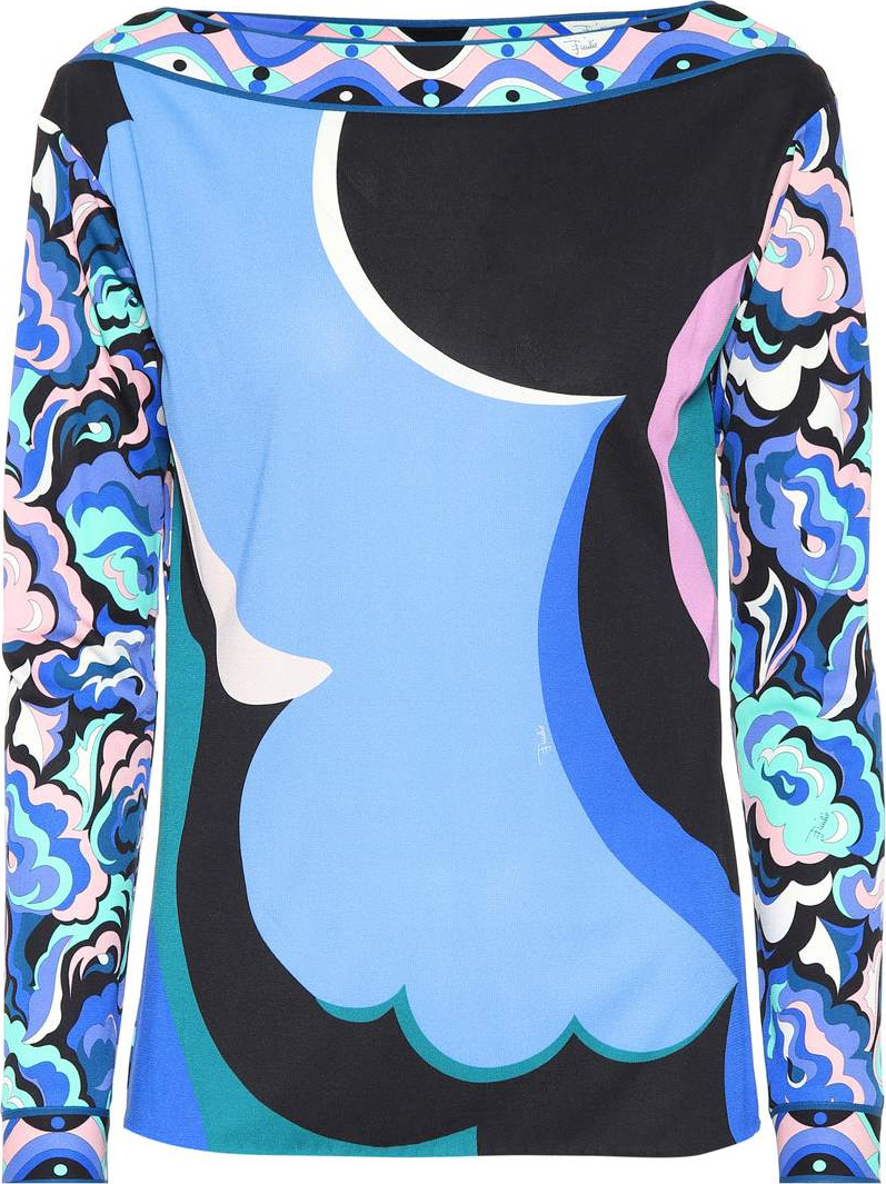 Emilio Pucci Printed silk-blend top