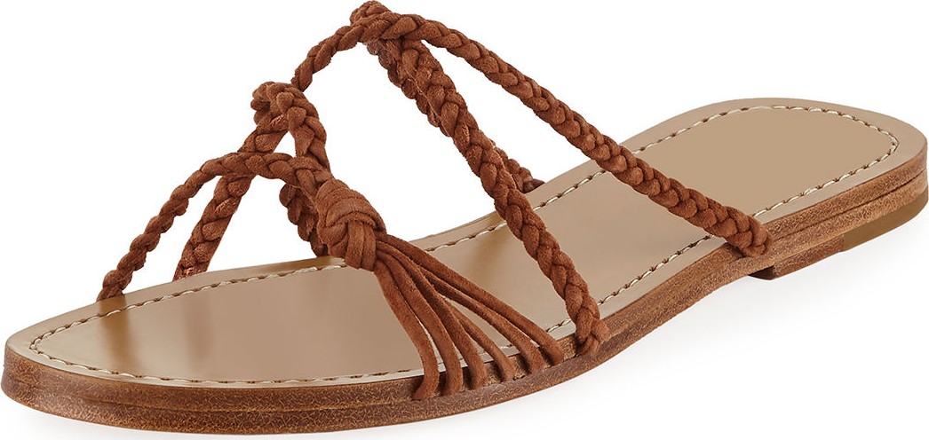 Sigerson Morrison Brock Braided Suede Sandals