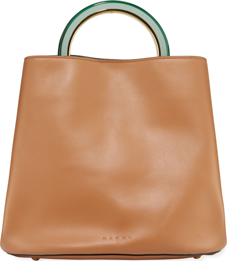 Marni Pannier Leather Shoulder Bag