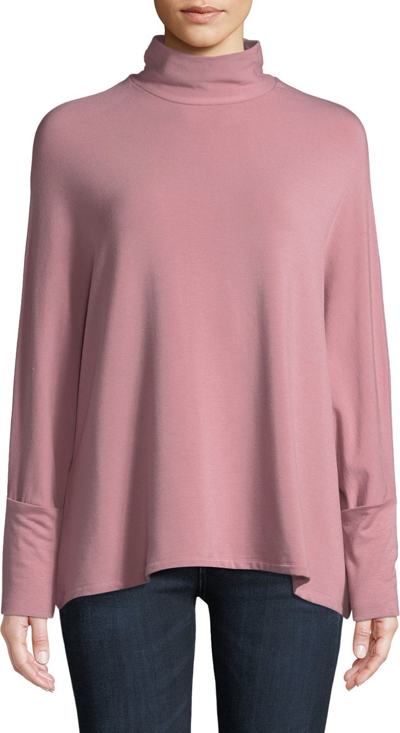 Majestic Cowl-Neck Jersey Top