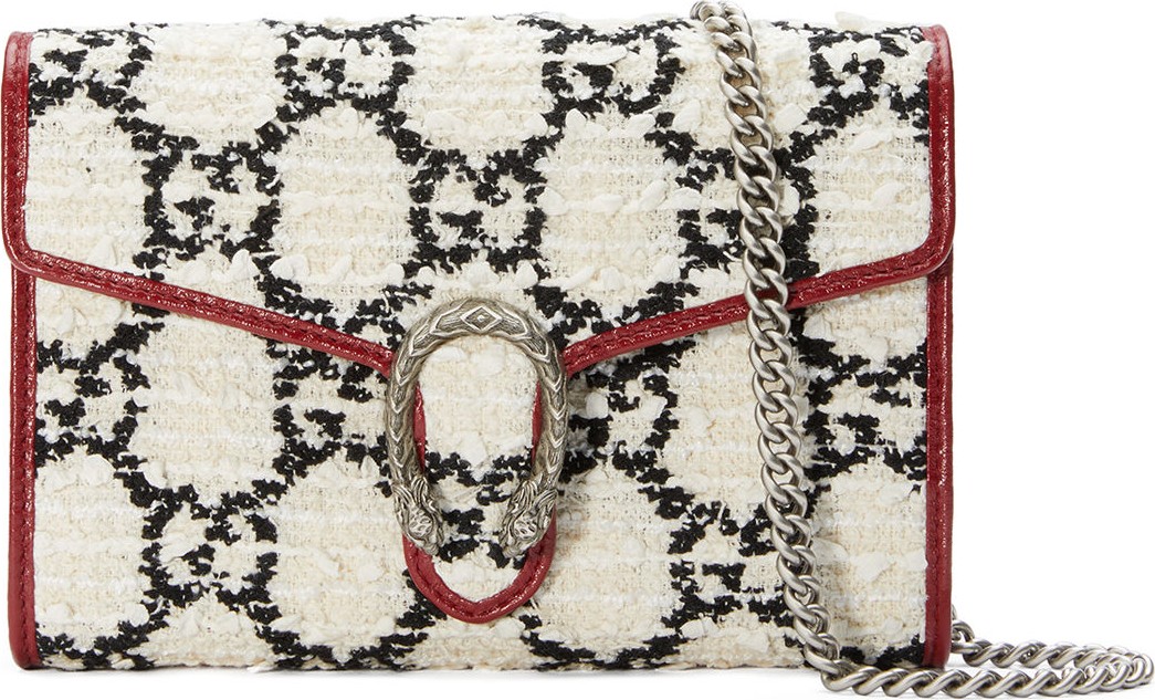 Gucci Dionysus GG-Tweed Wallet on Chain