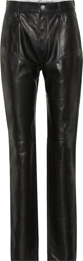 Mugler Reversible metallic leather pants
