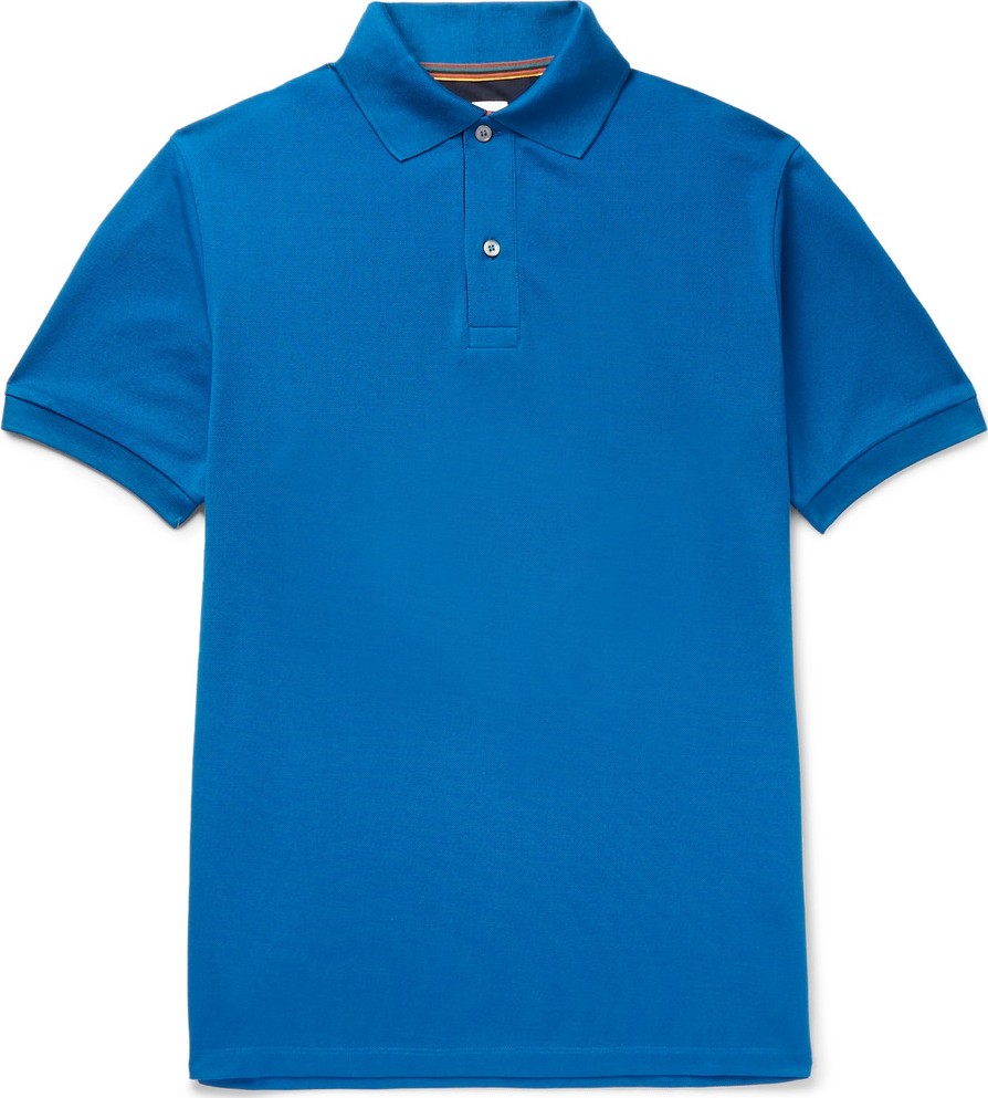 Paul Smith Webbing-Trimmed Cotton-Piqué Polo Shirt