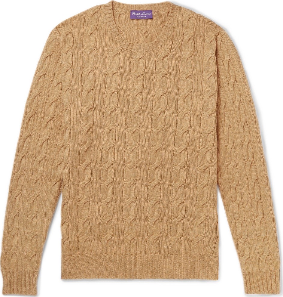 Ralph Lauren Purple Label Cable-Knit Cashmere Sweater