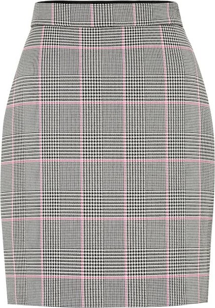 MSGM Check cotton-blend miniskirt