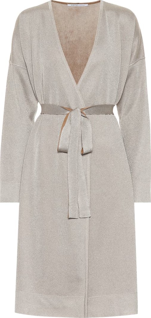 Agnona Metallic knit cardigan