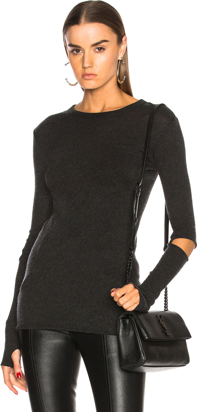 ENZA COSTA Cashmere Elbow Slash Top