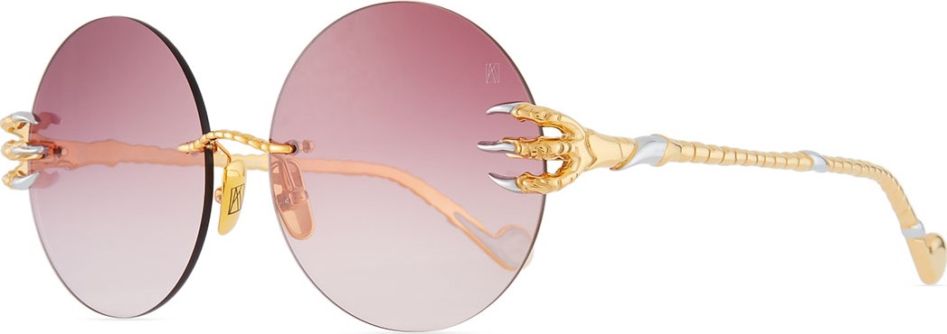 Anna Karin Karlsson The Claw & The Nest Round Rimless Sunglasses