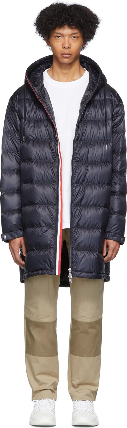 Moncler Navy Down Trayas Coat