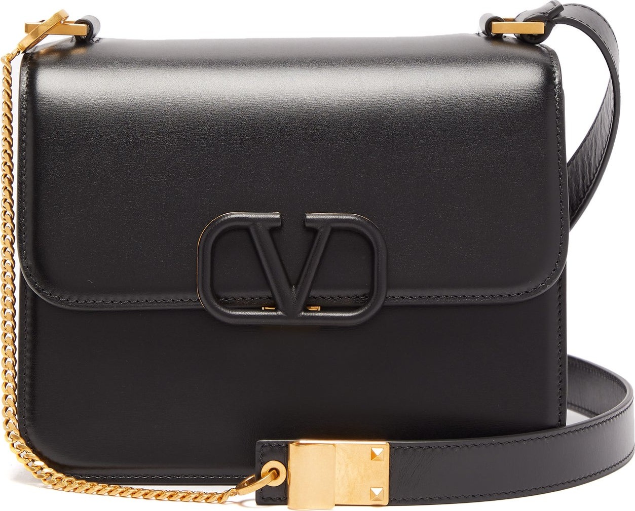 Valentino V-ring leather bag