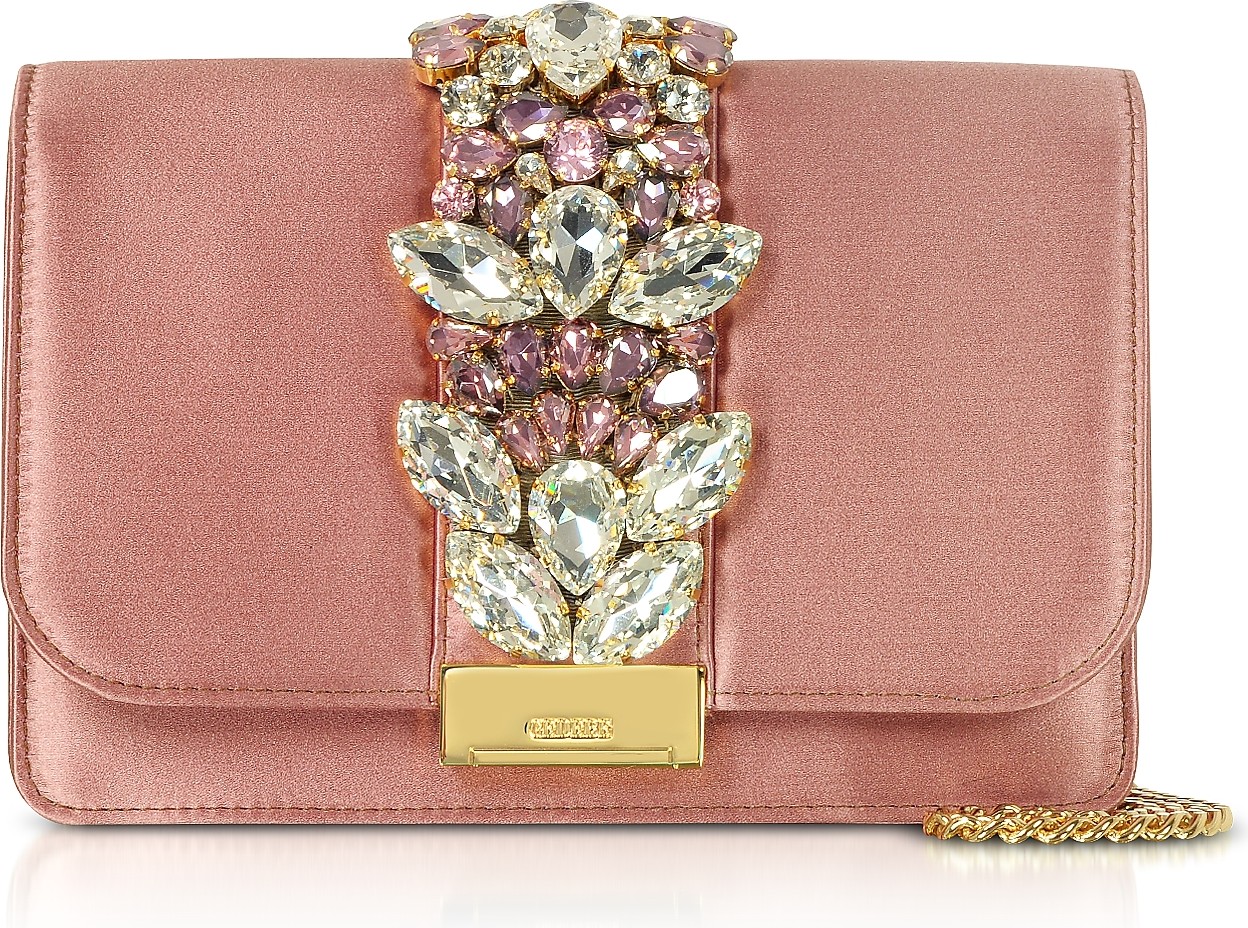 Gedebe Blush Satin Cliky Clutch