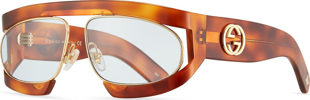 Gucci Acetate Rectangle GG Sunglasses