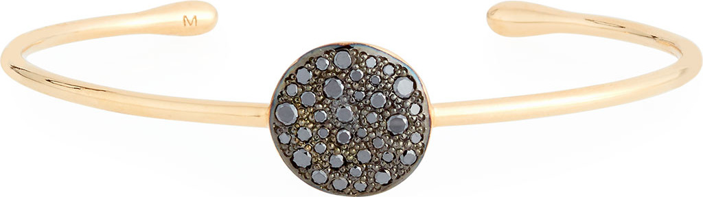 Pomellato Sabbia Black Diamond Station Bracelet in 18K Rose Gold