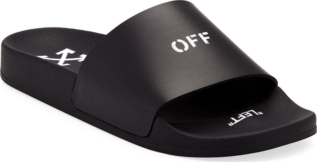 Off White Men's Stamp Logo Pool Slides