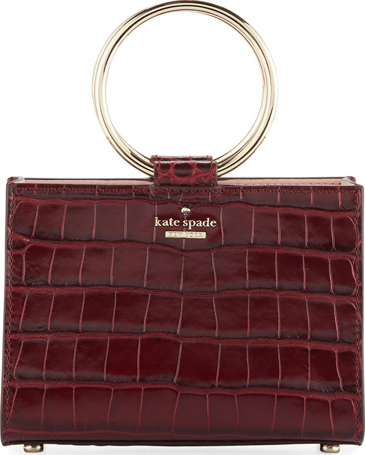 Kate Spade New York white rock road luxe sam mini top handle bag