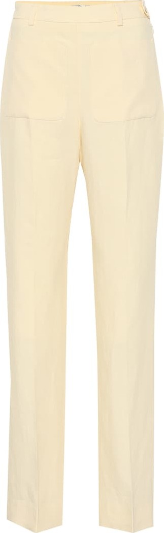 Acne Studios Pia high-rise wide linen pants
