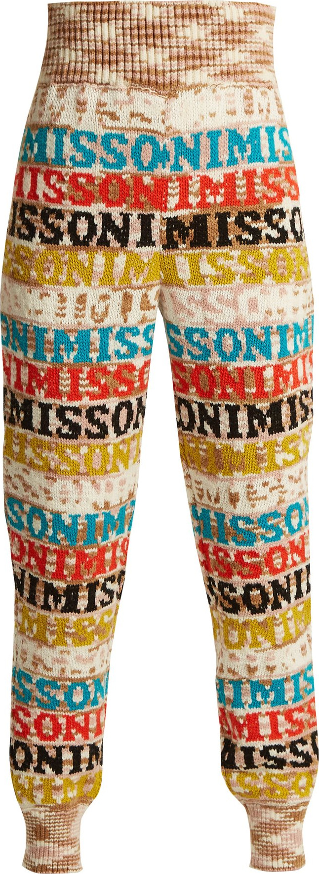 Missoni Logo-knit wool-blend leggings