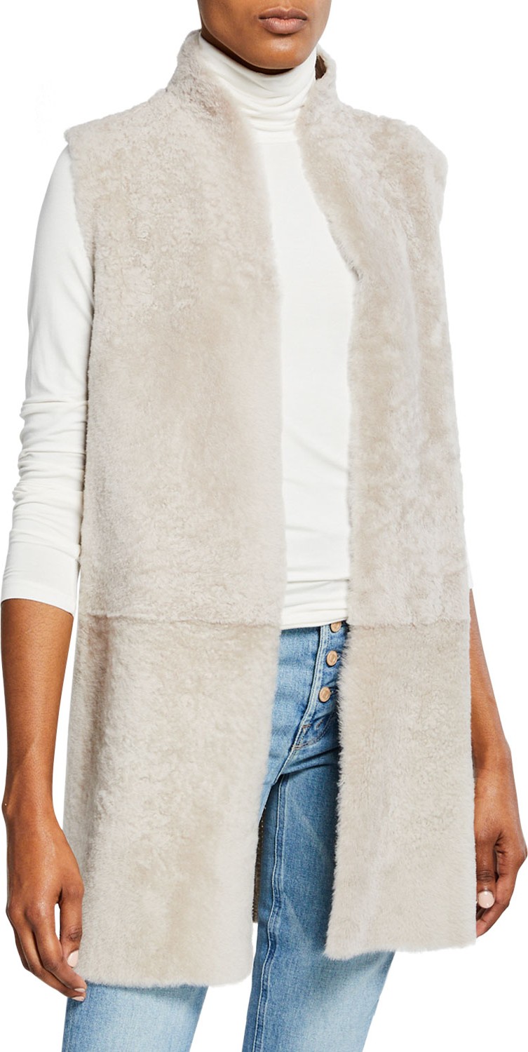 Gushlow and Cole Reversible Long Shearling Vest