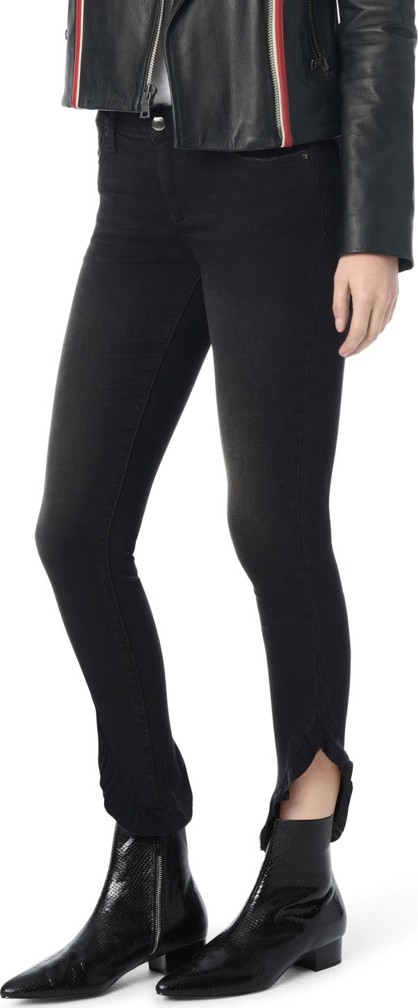 Joe's Jeans The Icon Ankle Skinny-Leg Jeans w/ Ruffle Hem