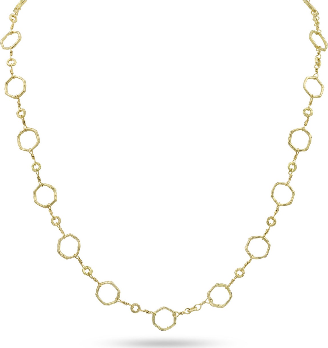 Dominique Cohen 18k Gold Hexagonal Chain Necklace