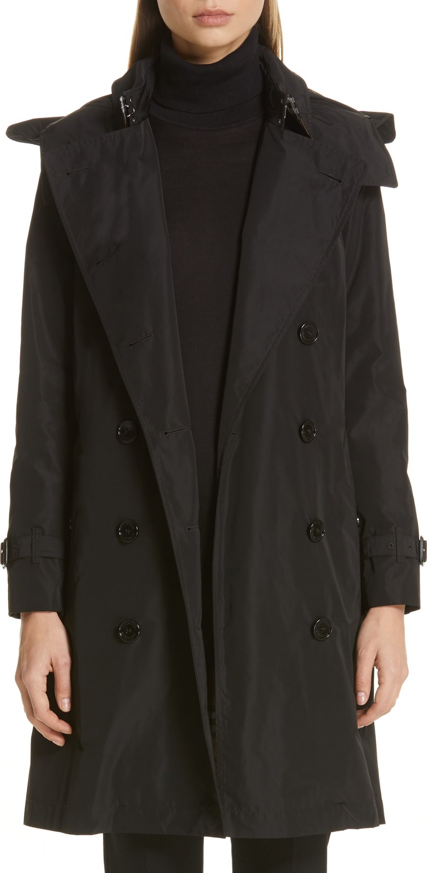 Burberry London England Kensington Trench Coat with Detachable Hood