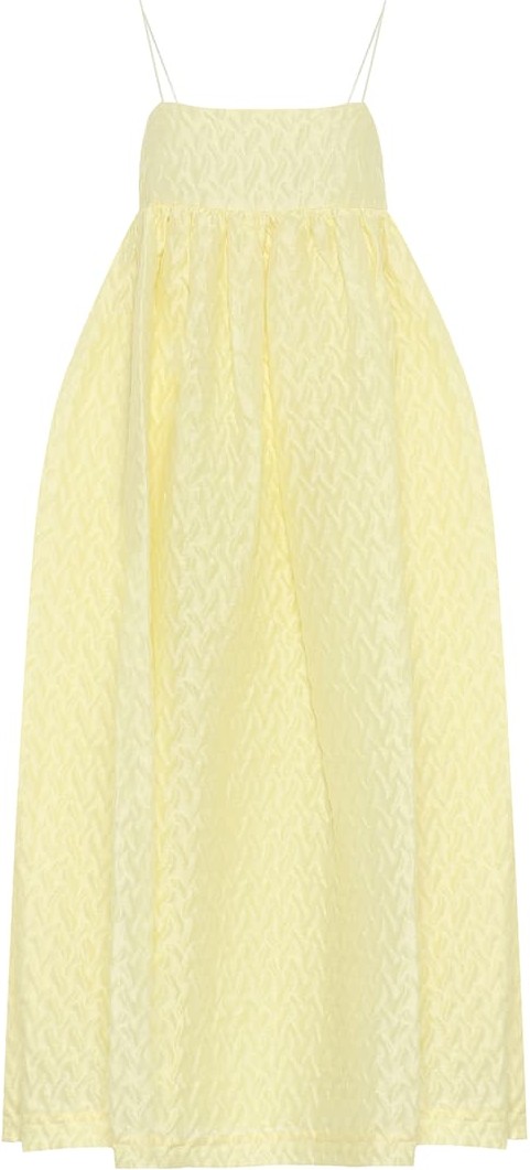 Cecilie Bahnsen Beth linen plissé midi dress