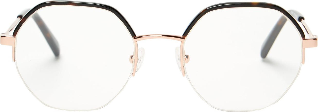 Stella McCartney Half-rim geometric metal glasses