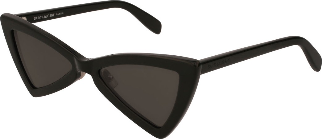 Saint Laurent SL 207 Triangle Acetate Sunglasses, Black