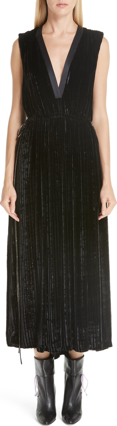 Adam Lippes Velvet Midi Dress