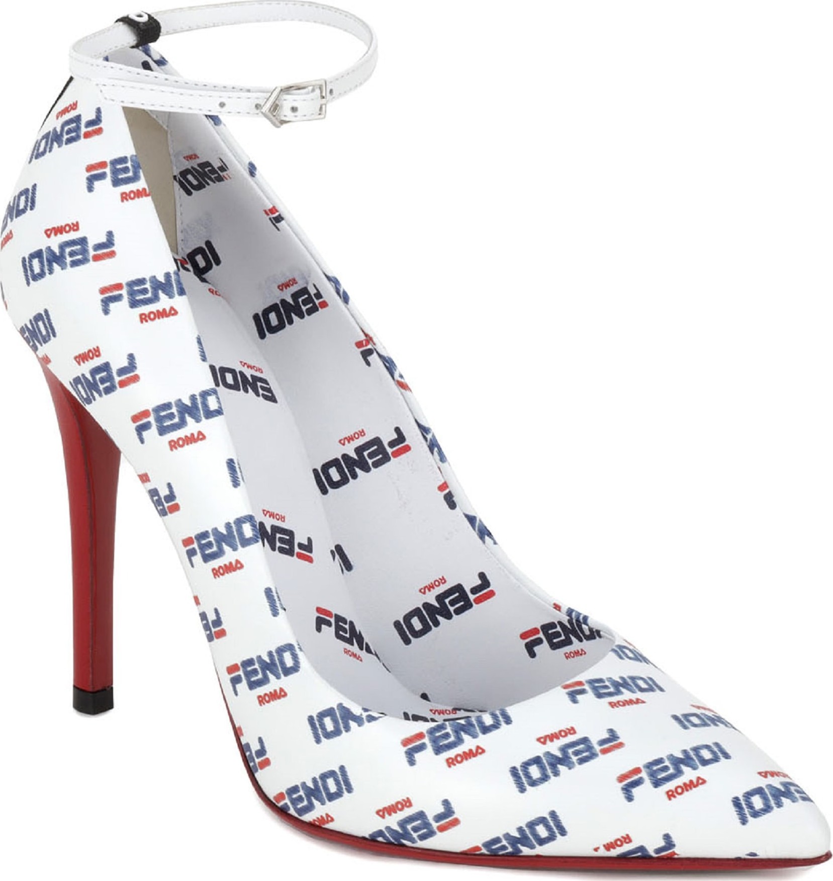 Fendi x FILA Mania Logo Ankle Strap Pump