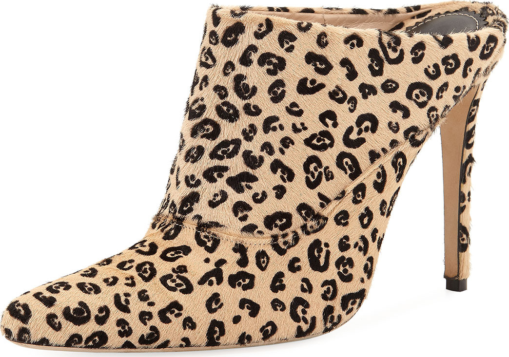 Altuzarra Davidson Fur Leopard-Print Mule