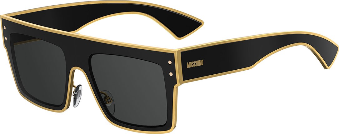 Moschino Rectangle Two-Tone Acetate Sunglasses