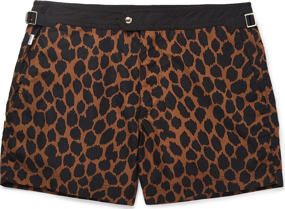 TOM FORD Mid-Length Leopard-Print Swim Shorts