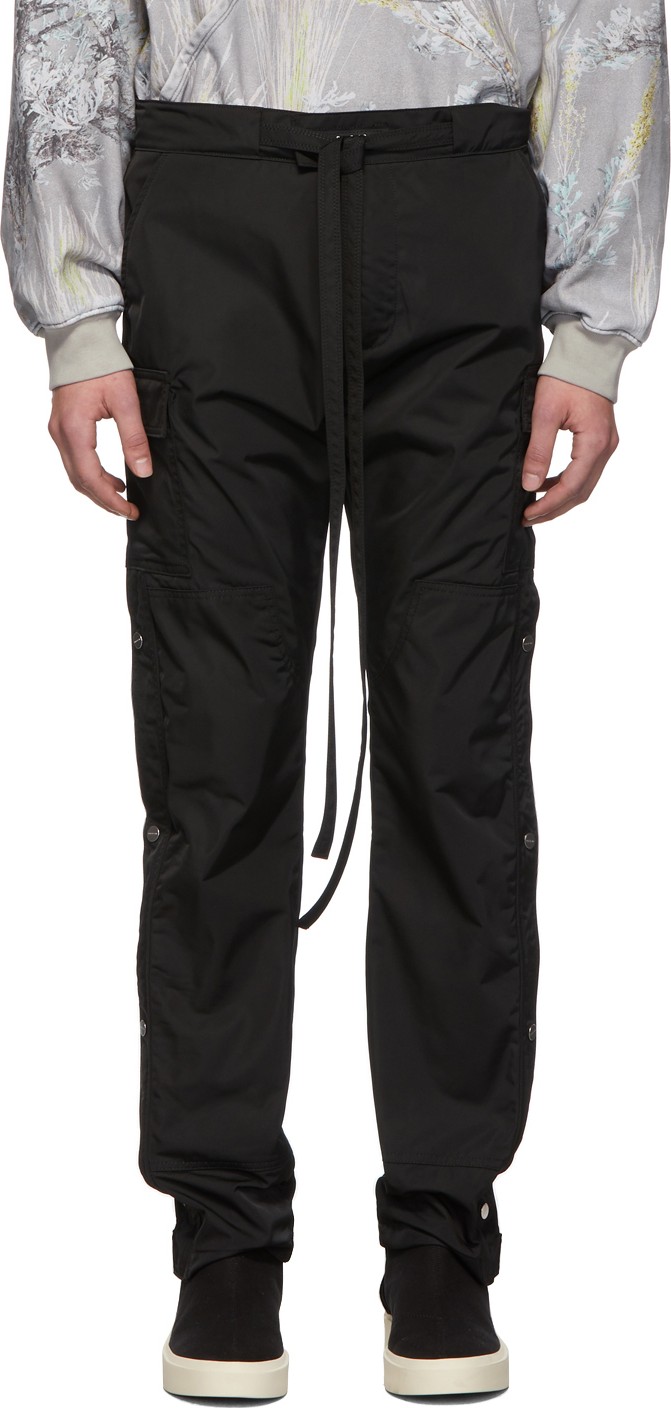 Fear of God Black Nylon Cargo Pants