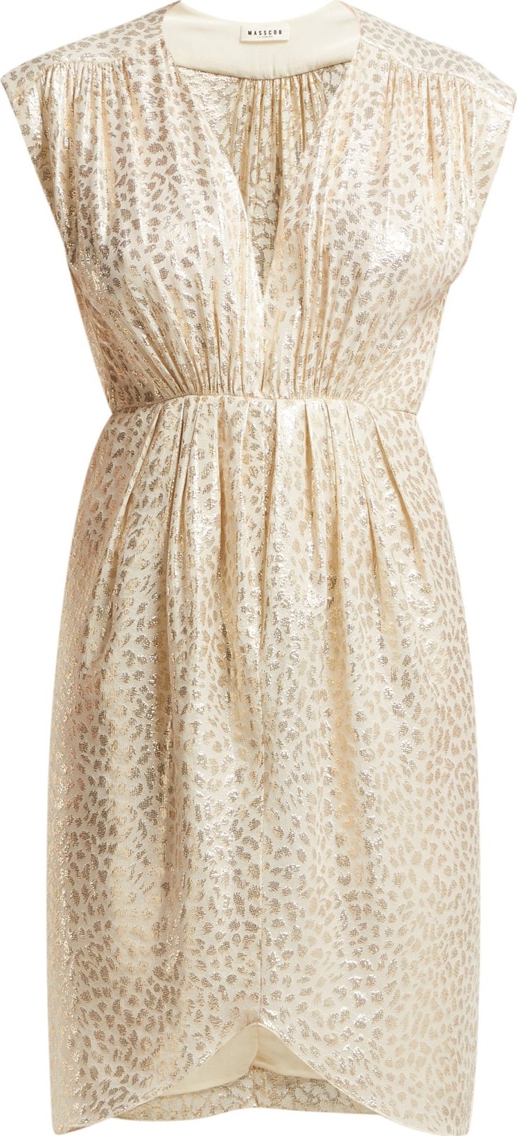 Masscob Troya silk-blend brocade midi dress