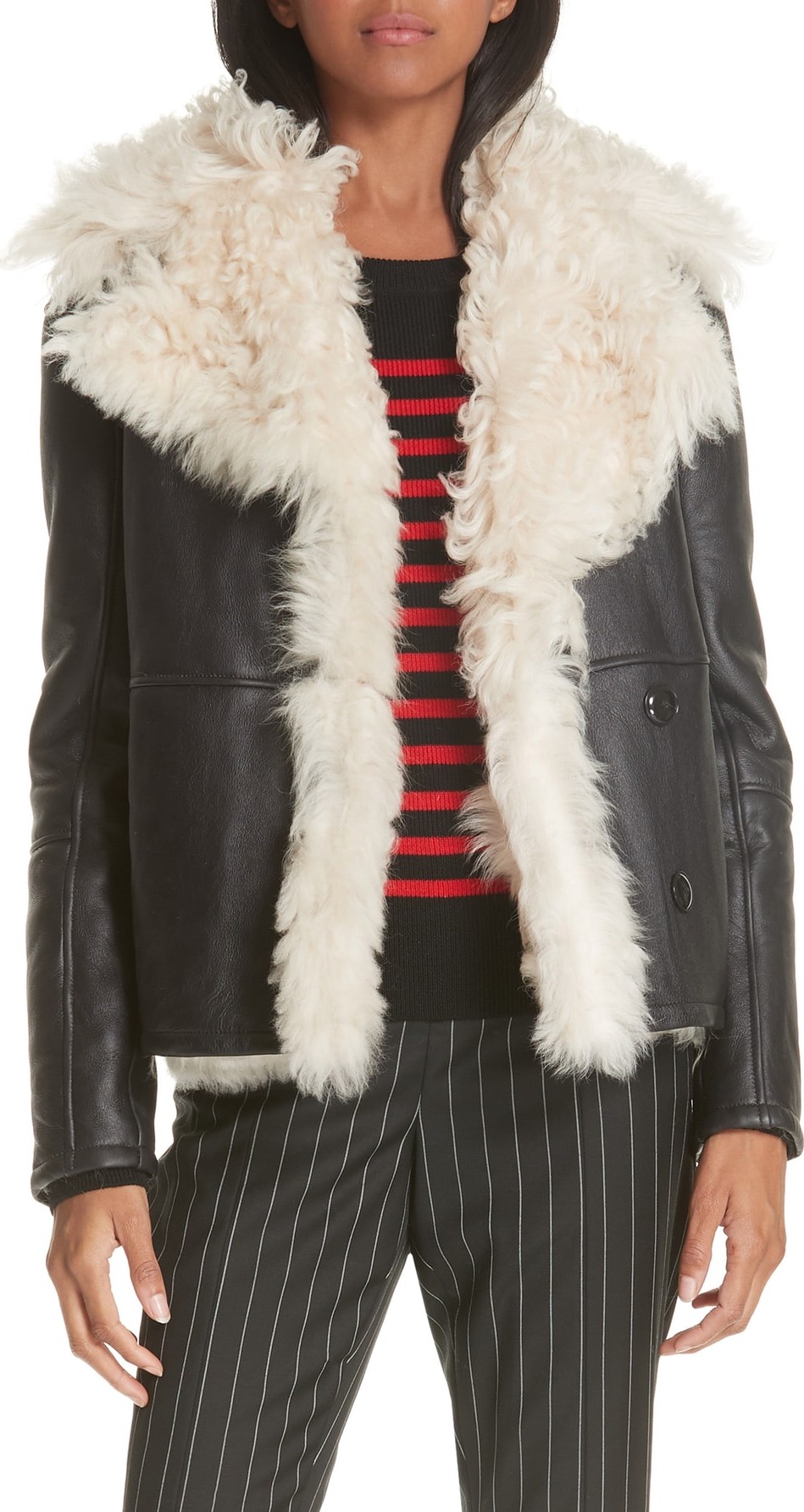 FRAME DENIM Genuine Shearling Jacket