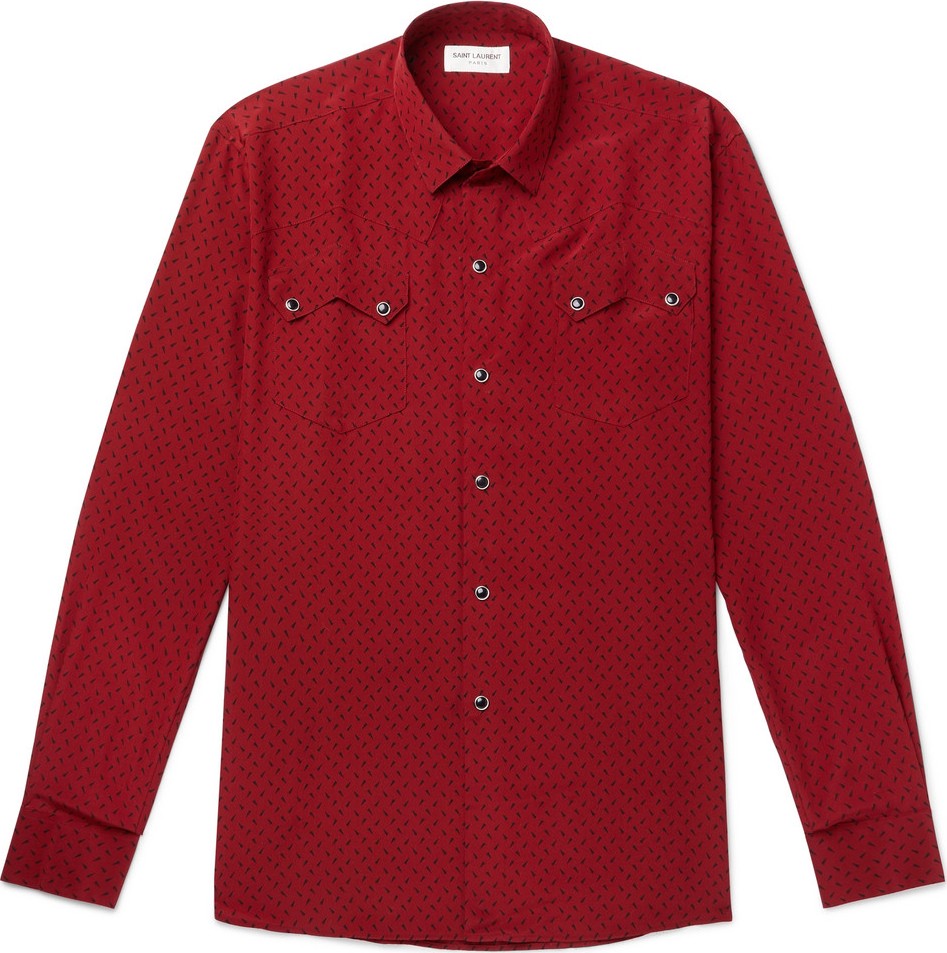 Saint Laurent Printed Silk Shirt
