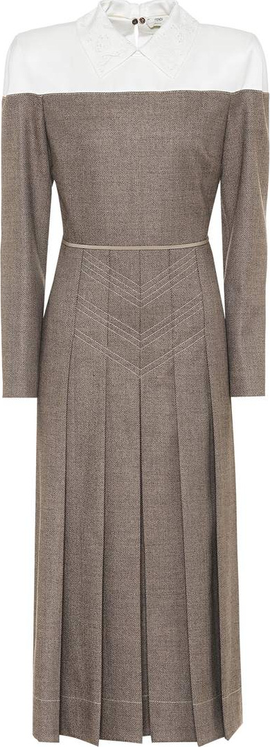 Fendi Wool-blend midi dress