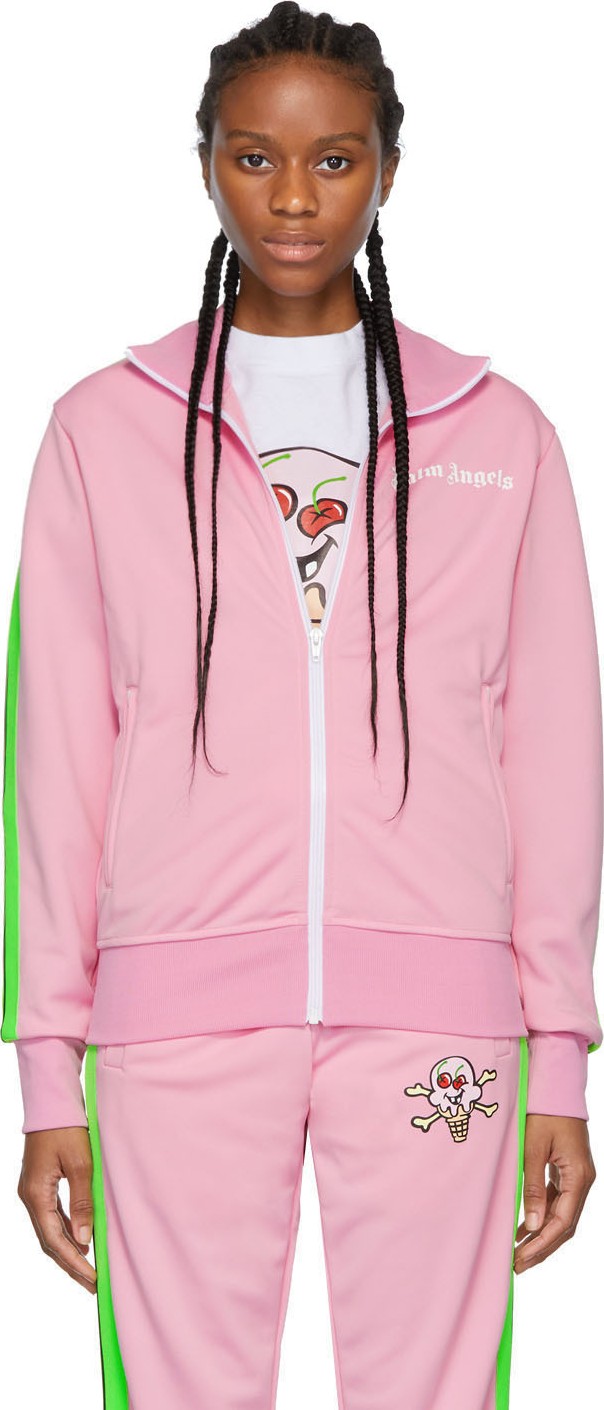 Palm Angels Pink ICECREAM Edition Skull Track Jacket