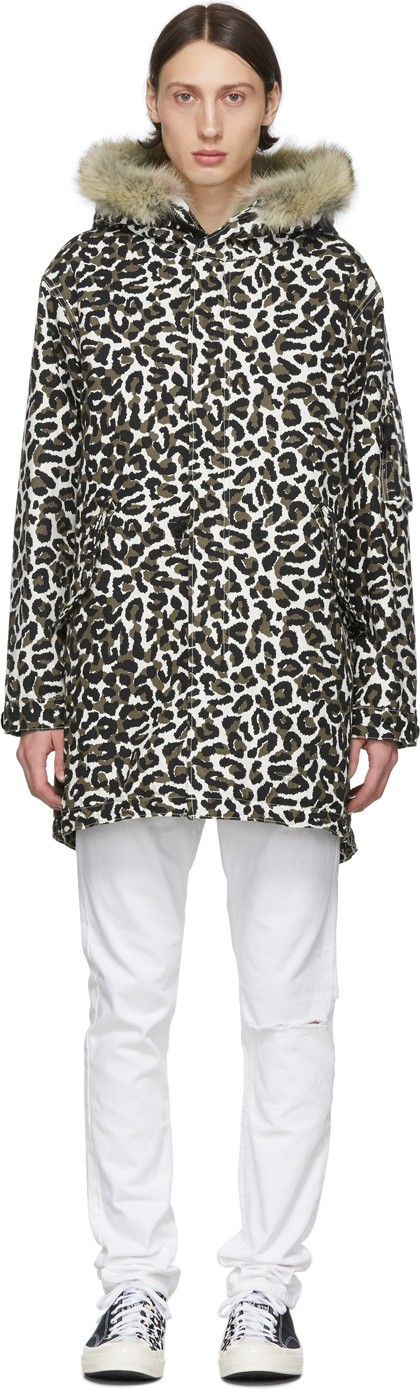 Wacko Maria Black & Brown Leopard Mods Jacket