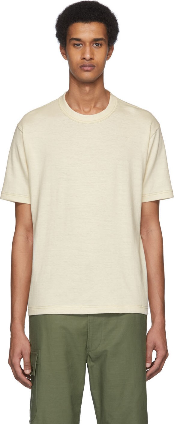 Junya Watanabe Off-White Cotton Jersey T-Shirt