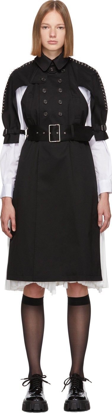 Noir Kei Ninomiya Black Harness Back Trench Coat