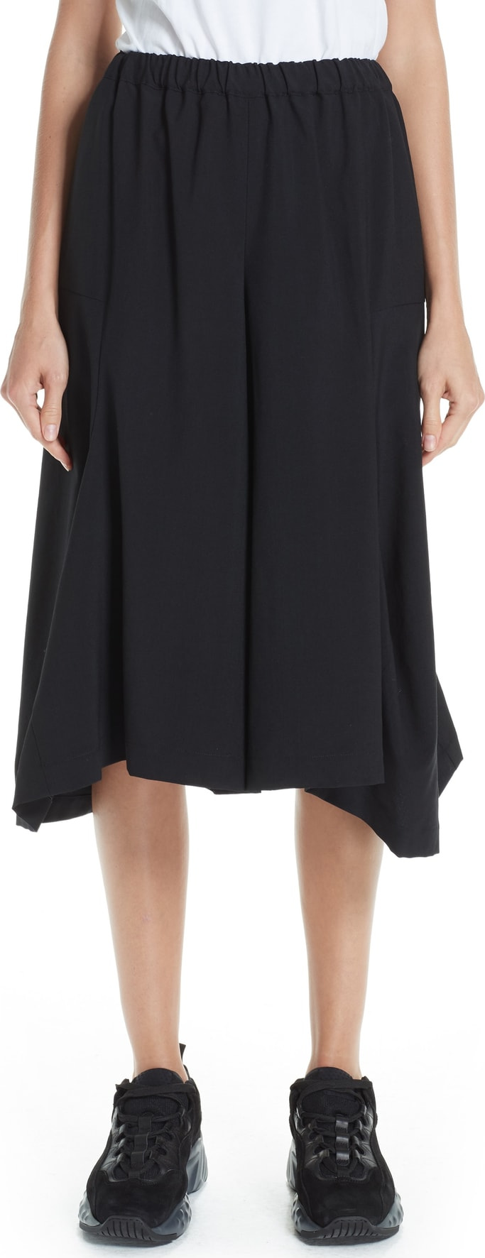 Comme Des Garcons Wide Leg Crop Wool Trousers