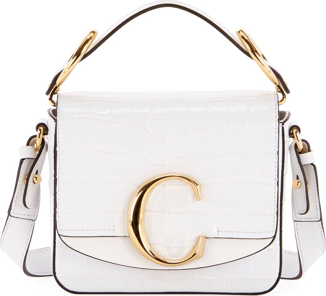 Chloe C Mini Shiny Leather Shoulder Bag